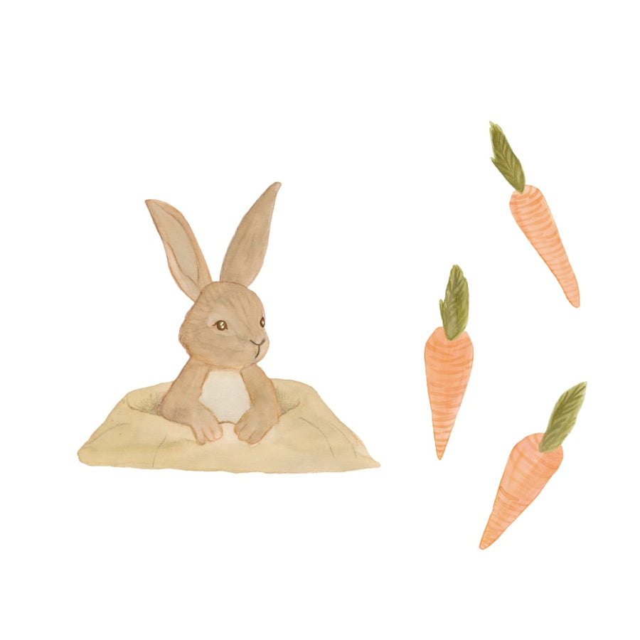 That's Mine Wallsticker Bunny and Carrots - Multi - 100% Textile foil Buy Bolig & udstyr||Børneværelset||Wallstickers||Alle here.