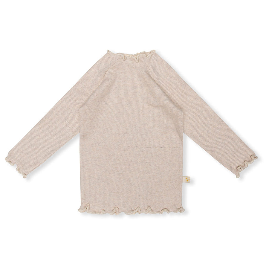 That's Mine Micka blouse - Light brown melange - 95% Organic cotton, 5% elastan Buy Tøj||Skjorter & toppe||Bluser||Nyheder||Alle||Favoritter here.