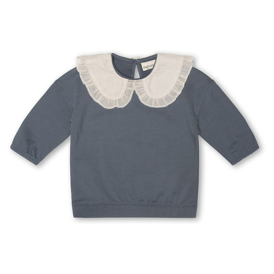 That's Mine Alberte blouse - Stormy weather - 95% Organic cotton, 5% Elastan Buy Tøj||Skjorter & toppe||Bluser||Udsalg||Alle here.