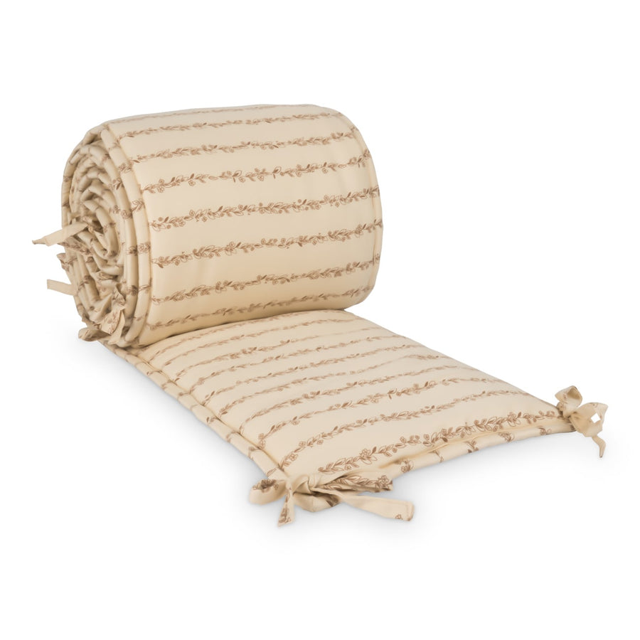 That's Mine Bed bumper crib - Leaves stripe - 100% Organic cotton Buy Sovetid||Sengerande||Udsalg||Alle here.