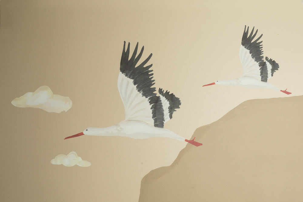 Wallsticker Stork Small - Multi