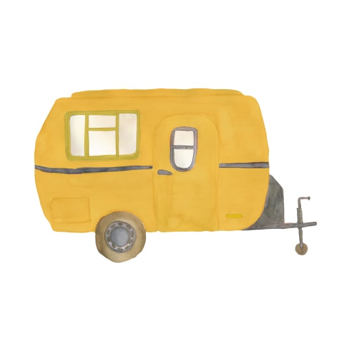 That's Mine Wallsticker Retro caravan - Multi - 100% Textile foil Buy Bolig & udstyr||Børneværelset||Wallstickers||Alle here.