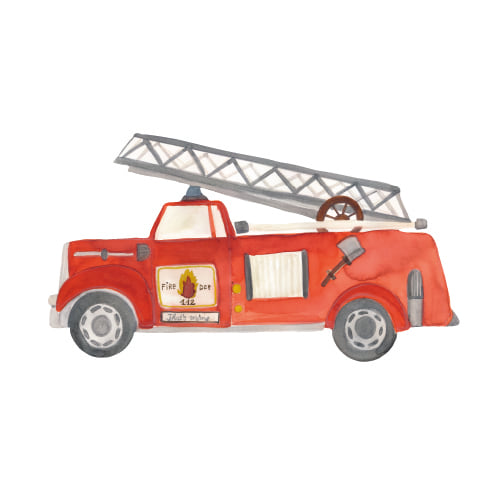That's Mine Wallsticker Fire truck - Multi - 100% Textile foil Buy Bolig & udstyr||Børneværelset||Wallstickers||Nyheder||Alle||Favoritter here.